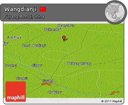 Physical Panoramic Map of Wangdianji