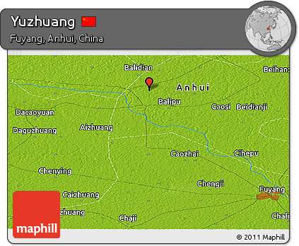 Physical Panoramic Map of Yuzhuang