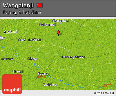 Physical Panoramic Map of Wangdianji
