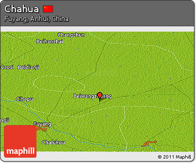 Physical Panoramic Map of Chahua