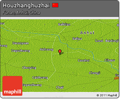 Physical Panoramic Map of Houzhanghuzhai