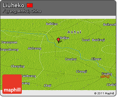 Physical Panoramic Map of Liuheko