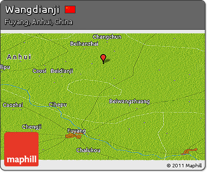 Physical Panoramic Map of Wangdianji