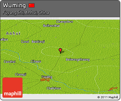 Physical Panoramic Map of Wuming
