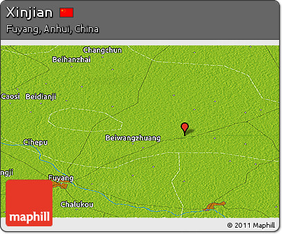 Physical Panoramic Map of Xinjian