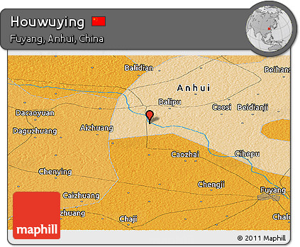 Political Panoramic Map of Houwuying