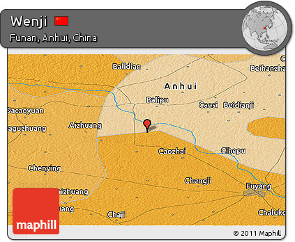 Political Panoramic Map of Wenji