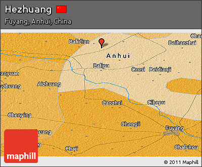 Political Panoramic Map of Hezhuang