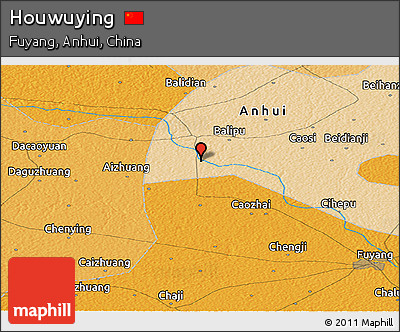 Political Panoramic Map of Houwuying