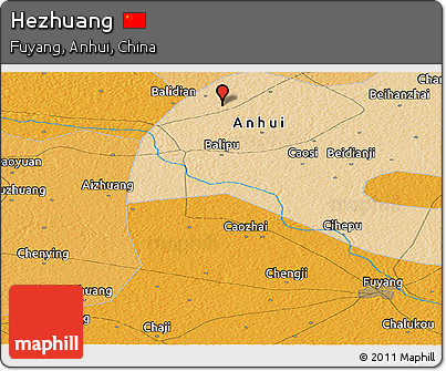 Political Panoramic Map of Hezhuang