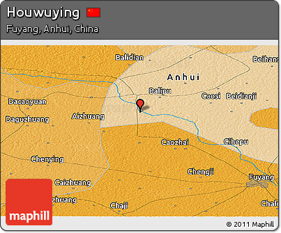 Political Panoramic Map of Houwuying