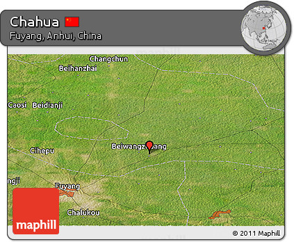 Satellite Panoramic Map of Chahua