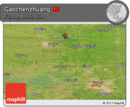 Satellite Panoramic Map of Gaochenzhuang