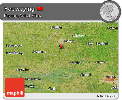 Satellite Panoramic Map of Houwuying