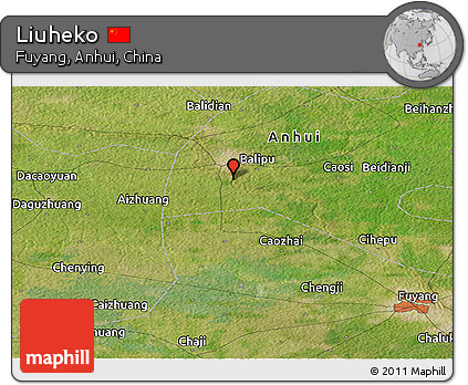 Satellite Panoramic Map of Liuheko