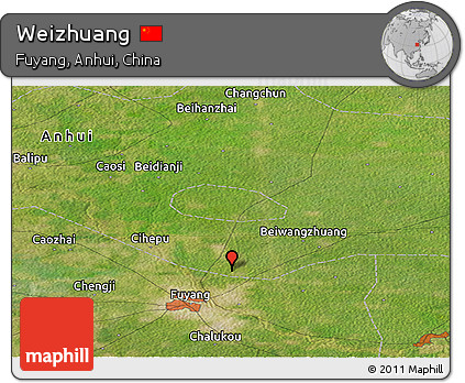 Satellite Panoramic Map of Weizhuang