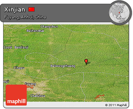 Satellite Panoramic Map of Xinjian