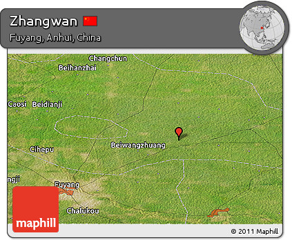 Satellite Panoramic Map of Zhangwan