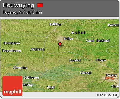 Satellite Panoramic Map of Houwuying
