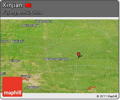 Satellite Panoramic Map of Xinjian