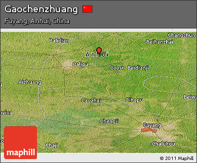Satellite Panoramic Map of Gaochenzhuang