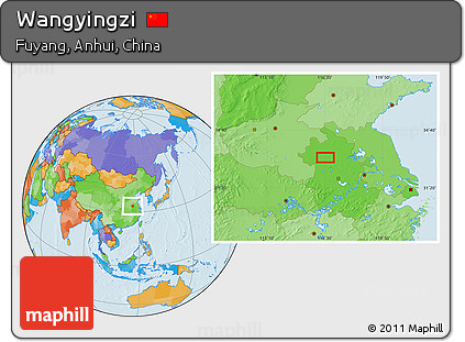 Political Location Map of Wangyingzi