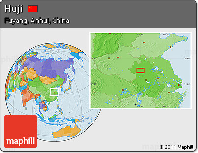 Political Location Map of Huji