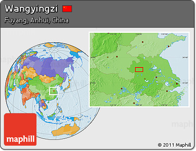 Political Location Map of Wangyingzi