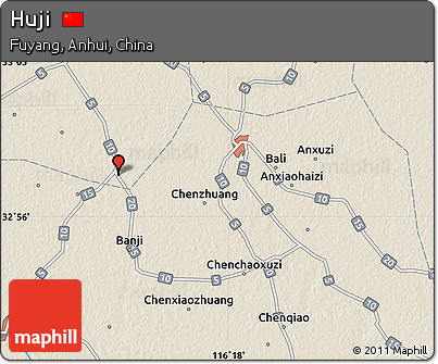 Shaded Relief Map of Huji
