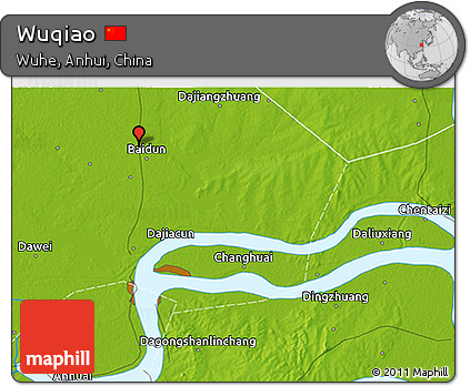 Physical 3D Map of Wuqiao