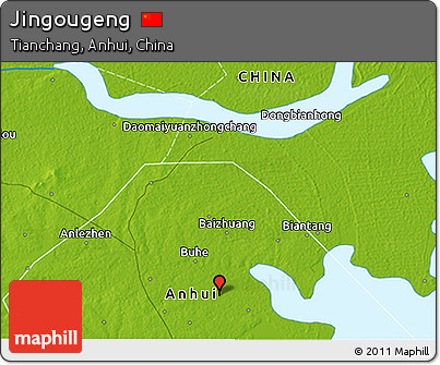 Physical 3D Map of Jingougeng