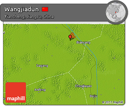 Physical 3D Map of Wangjiadun