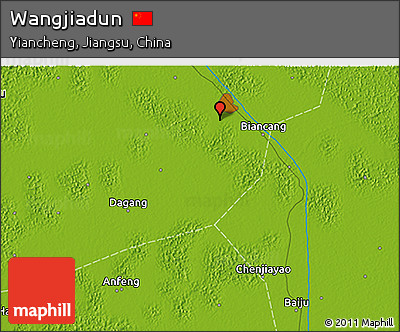 Physical 3D Map of Wangjiadun
