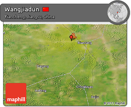 Satellite 3D Map of Wangjiadun