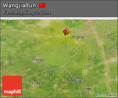 Satellite 3D Map of Wangjiadun
