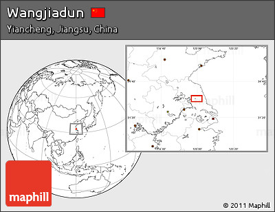 Blank Location Map of Wangjiadun