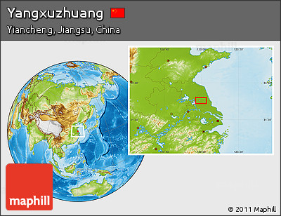 Physical Location Map of Yangxuzhuang