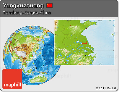 Physical Location Map of Yangxuzhuang