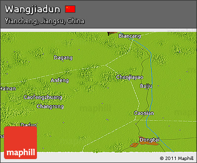 Physical Panoramic Map of Wangjiadun
