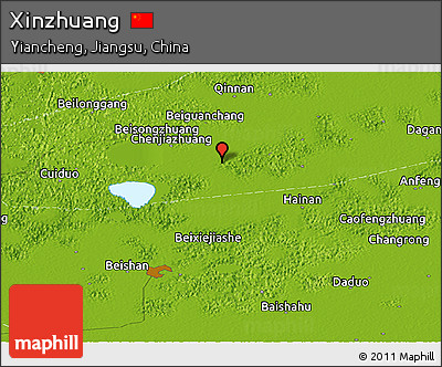 Physical Panoramic Map of Xinzhuang