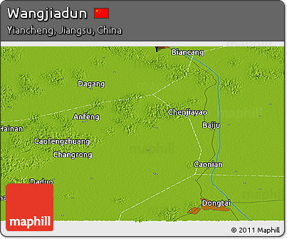 Physical Panoramic Map of Wangjiadun