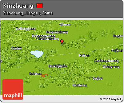 Physical Panoramic Map of Xinzhuang