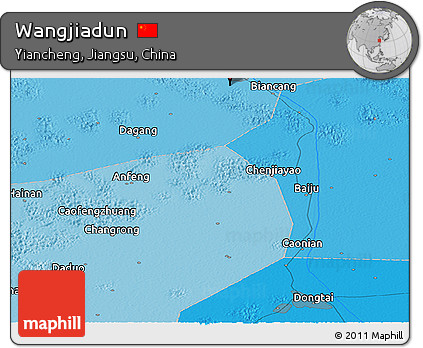 Political Panoramic Map of Wangjiadun