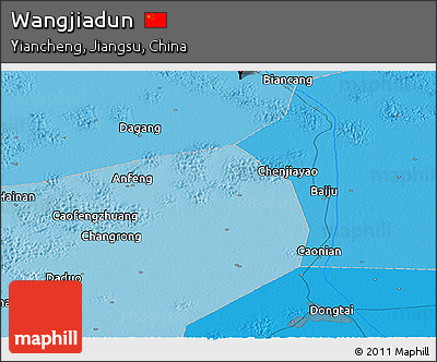 Political Panoramic Map of Wangjiadun