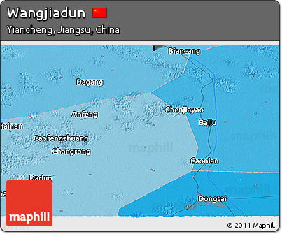 Political Panoramic Map of Wangjiadun