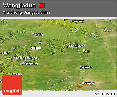 Satellite Panoramic Map of Wangjiadun