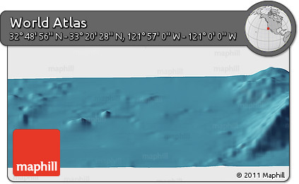Satellite Panoramic Map of the Area around 33° 4' 42" N, 121° 28' 29" W
