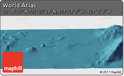 Satellite Panoramic Map of the Area around 33° 4' 42" N, 121° 28' 29" W