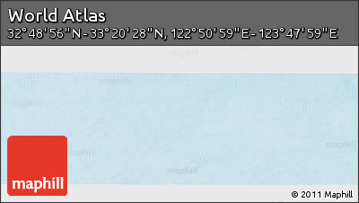 Physical Panoramic Map of the Area around 33° 4' 42" N, 123° 19' 29" E