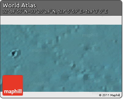 Satellite 3D Map of the Area around 33° 4' 42" N, 127° 34' 30" E